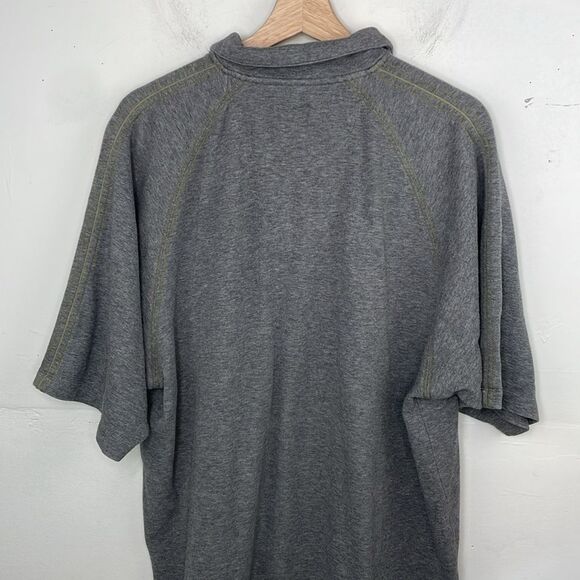 Tommy Bahama Gray Polo with Zip Collar - Picture 6 of 12